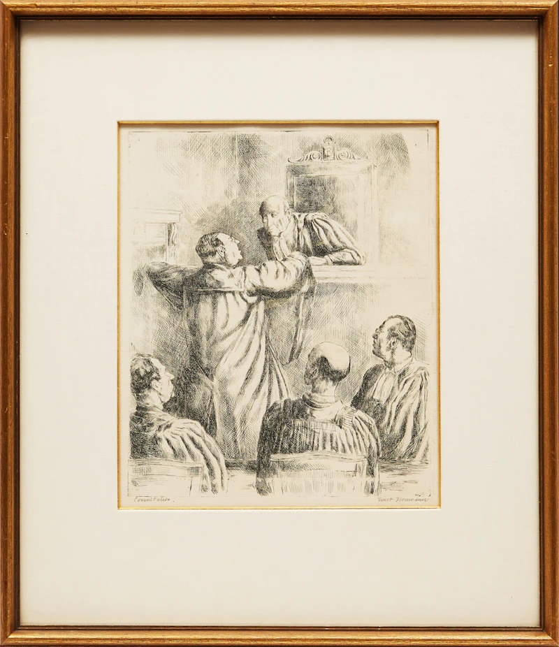 Ernst Neumann, Consultation, etching - view 2