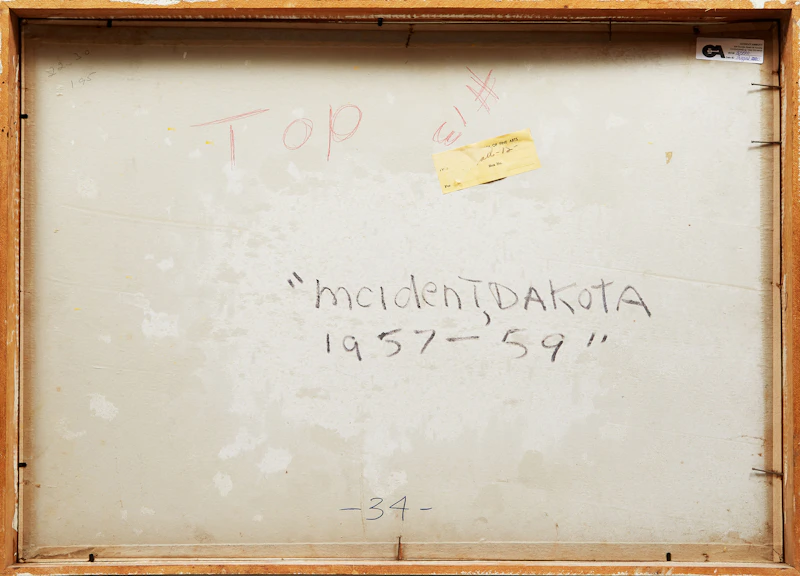 Gordon McKinley Webber, McIdent, Dakota, oil on canvas board, 1957-59 - view 3