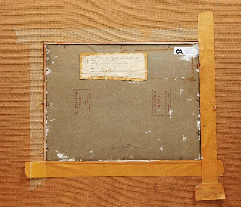 Gordon McKinley Webber, Abstract Composition #2, tempera and gum arabic on board, 1956 - view 3