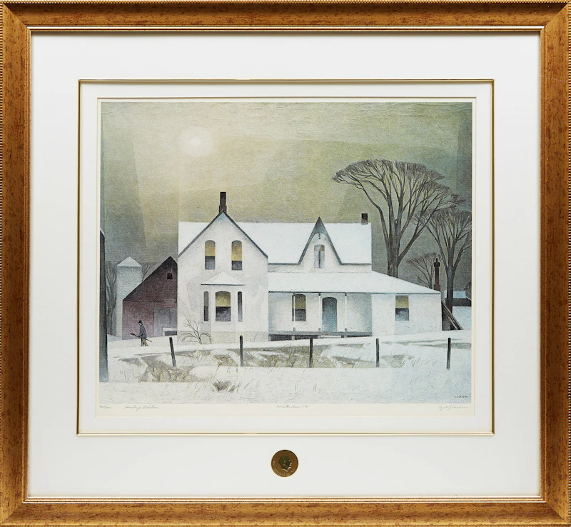 Alfred Joseph Casson, Winter Sun, serigraph in colours, 1961 - view 2