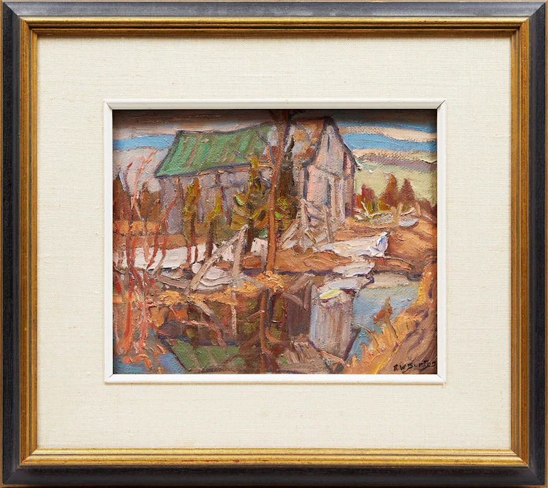 Ralph Wallace Burton, Old Barn, Lanark County, Ont., oil on board, 1970 - view 2