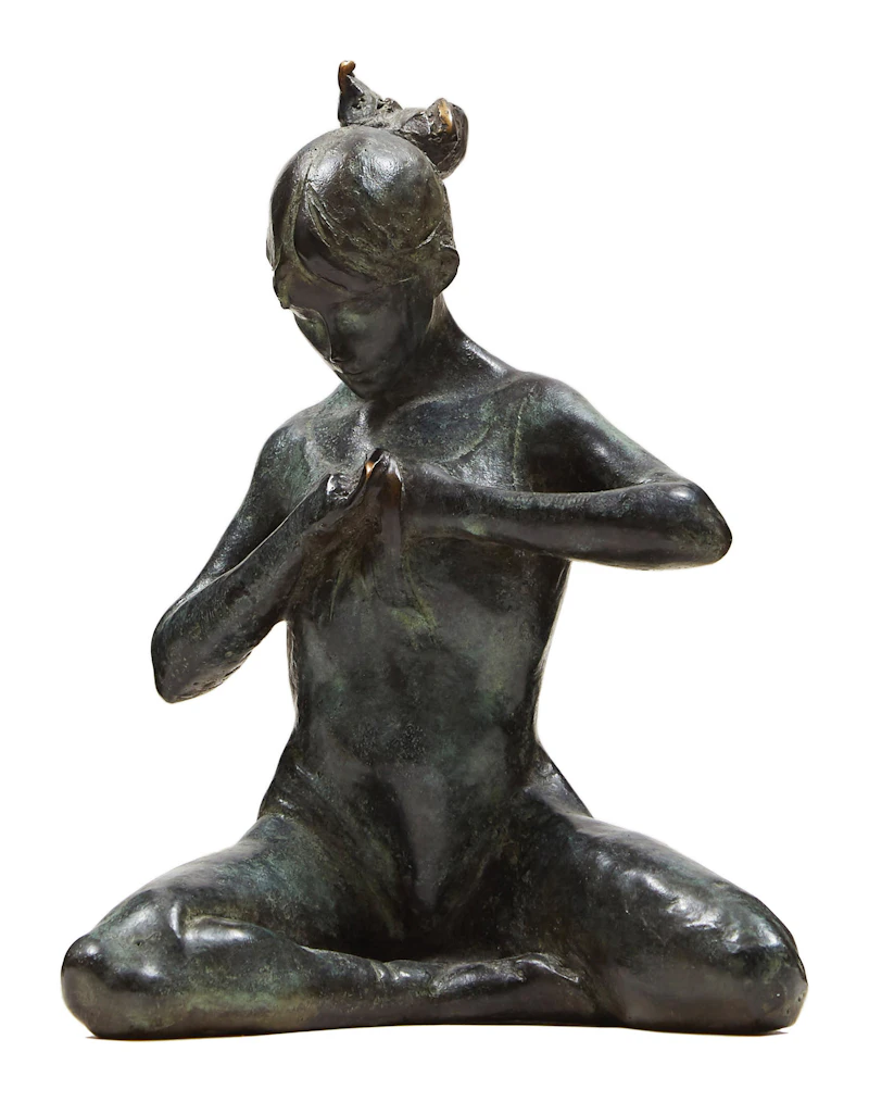 Fernando Regazzo, Seated Girl , bronze - view 1