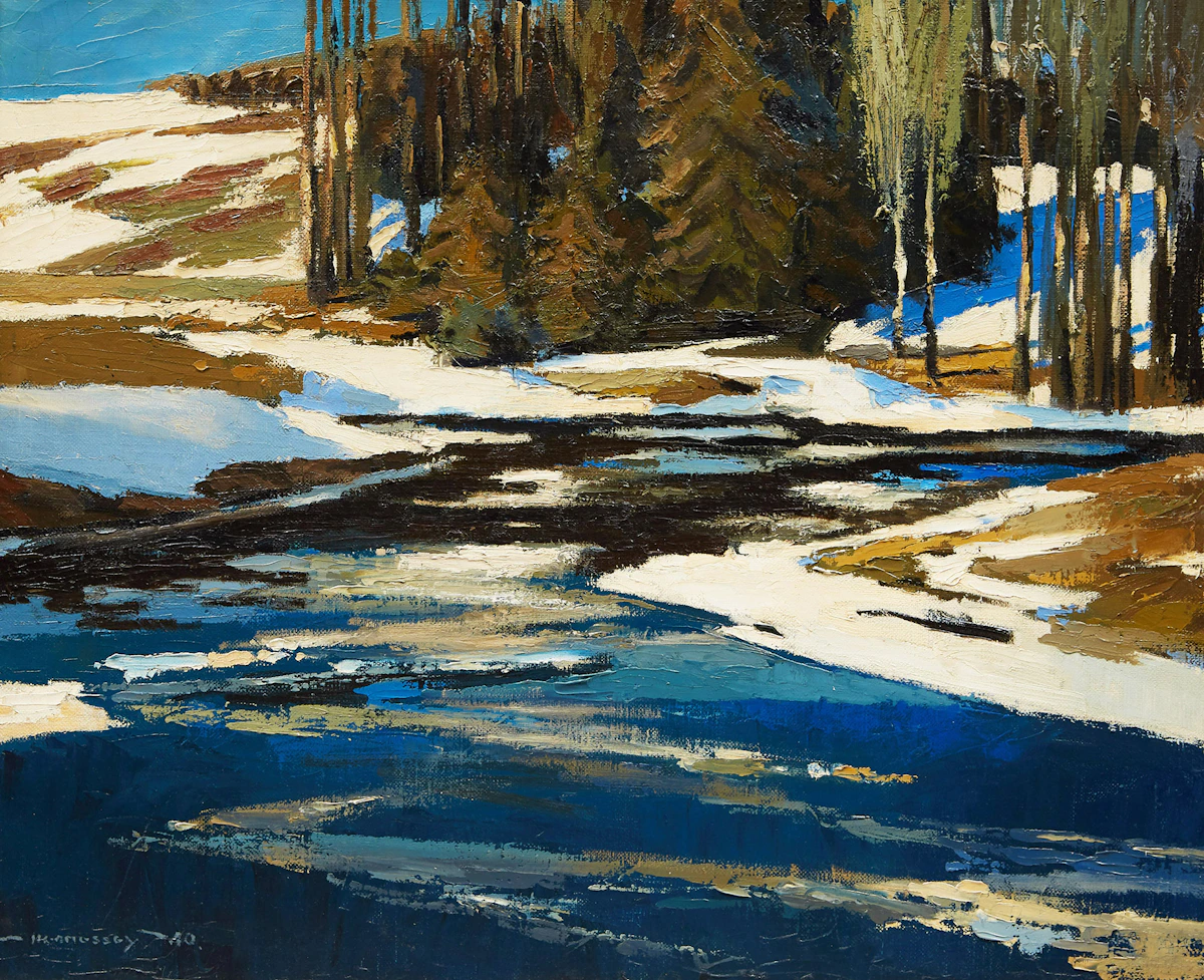 Frank Charles Hennessey, March Day in the Gatineau, oil on canvas, 1940