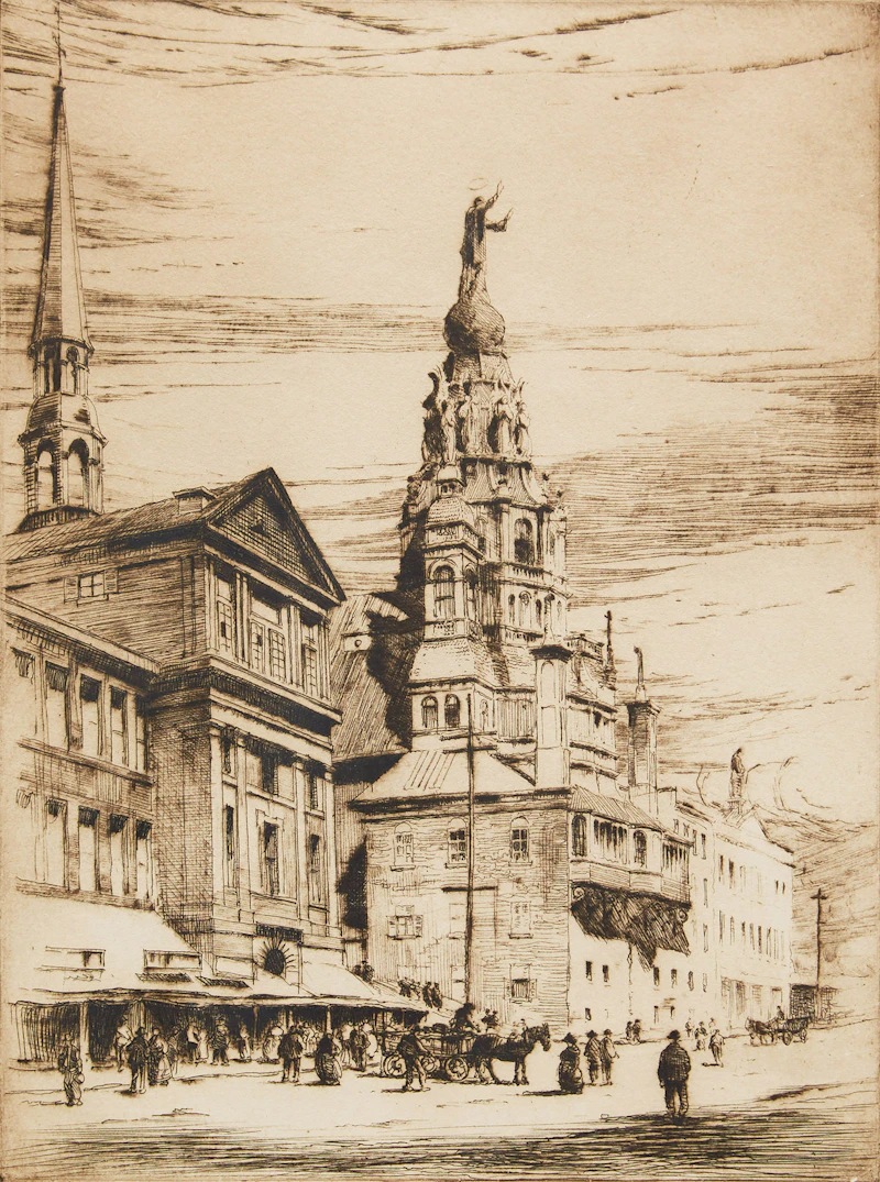 Bonsecours Church, Montreal by Herbert Raine
