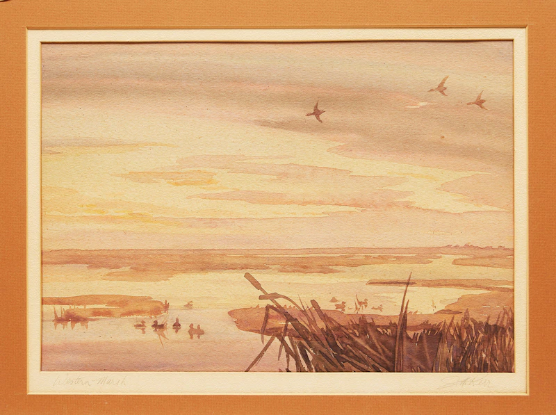 Illingworth Holey Kerr, Western Marsh, watercolour - view 2