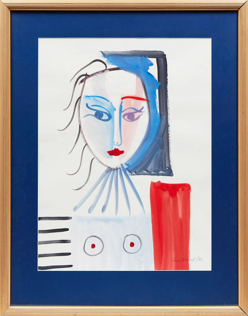 René Marcil, Nude Study, mixed media on paper - view 2