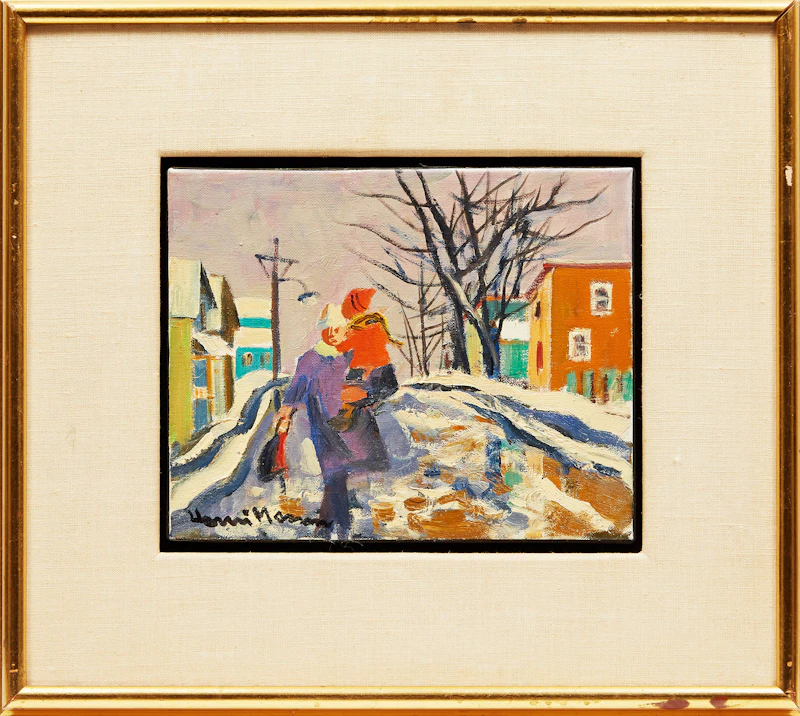 Henri Leopold Masson, Mother and Child, oil on canvas, 1990 - view 2