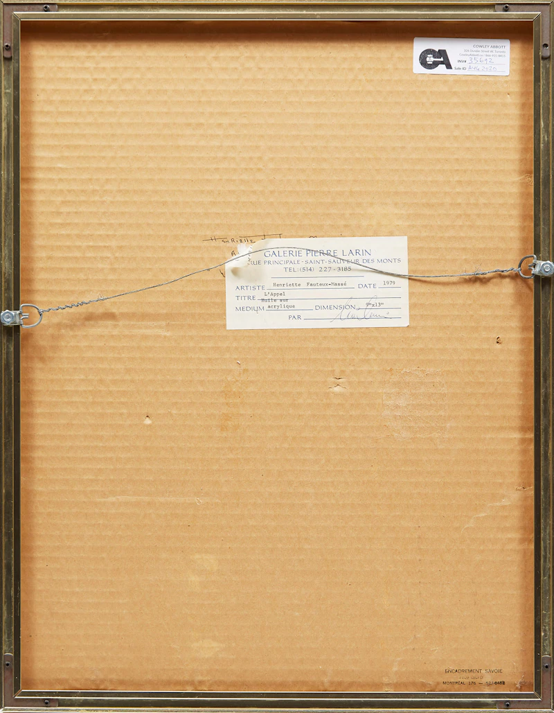 Henriette Fauteux-Massé, L’Appel, acrylic and oil on paper, 1979 - view 3