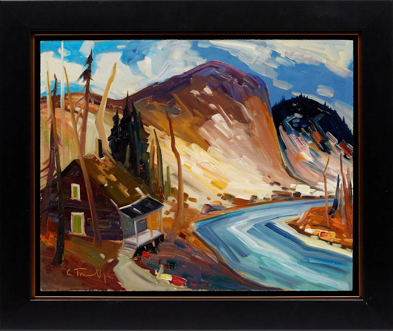 Louis Tremblay, Bord de la rivière , oil on board - view 2