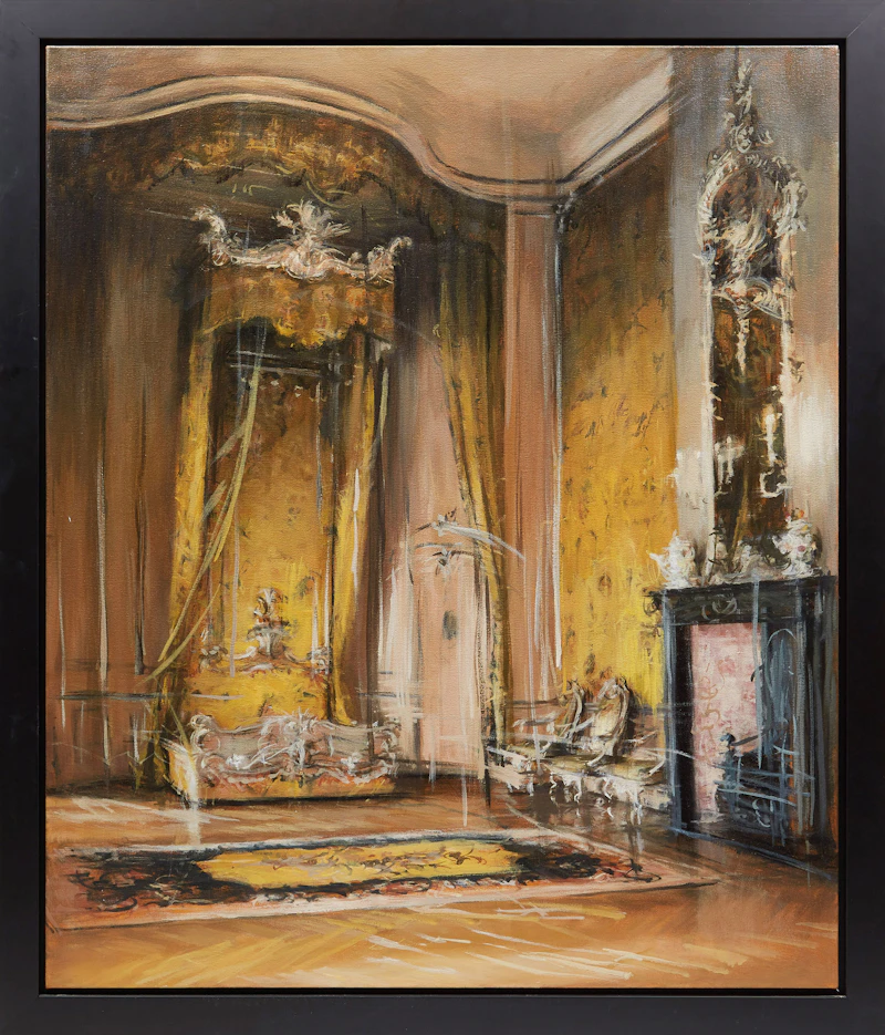 Val Nelson, Bedroom, Yellow, oil and acrylic on canvas, 2004 - view 2