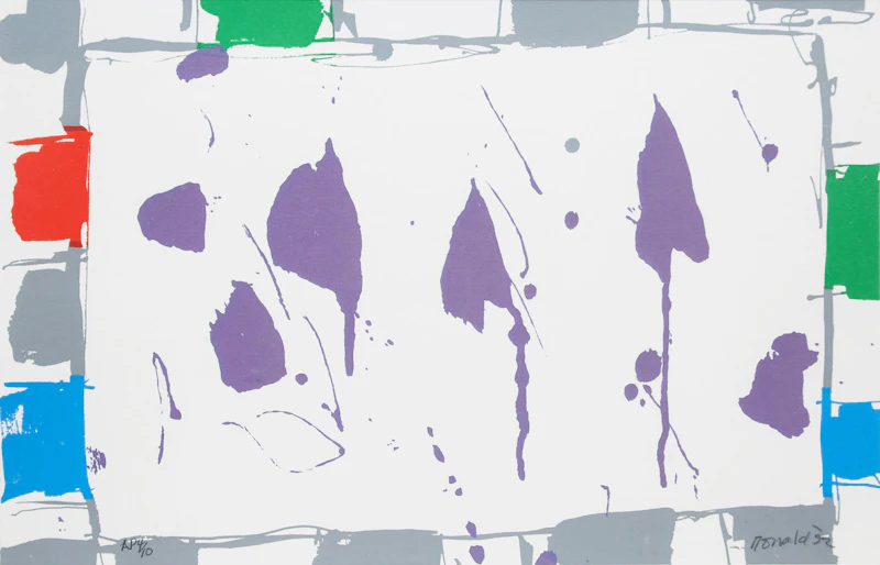 William Ronald, Untitled Abstraction, colour lithograph