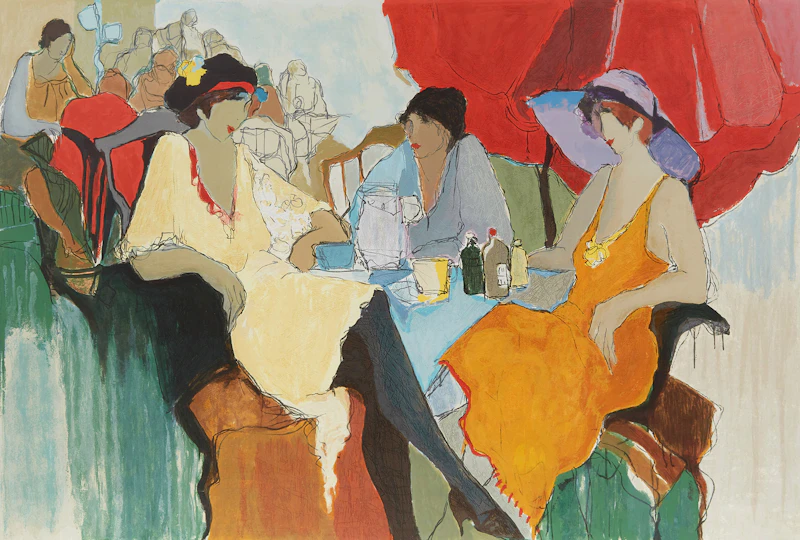 Figures in a Cafe by Itzchak Tarkay