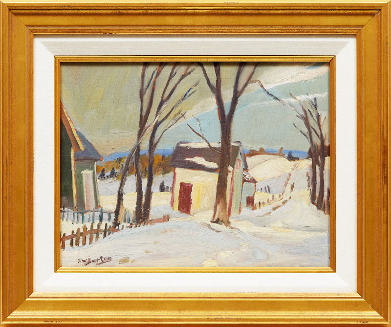 Ralph Wallace Burton, Road Blocked in between East Templeton and Masson, Que. , oil on board, 1953 - view 2