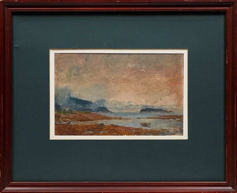 Henry Sandham, Shoreline Landscape, oil on board - view 2