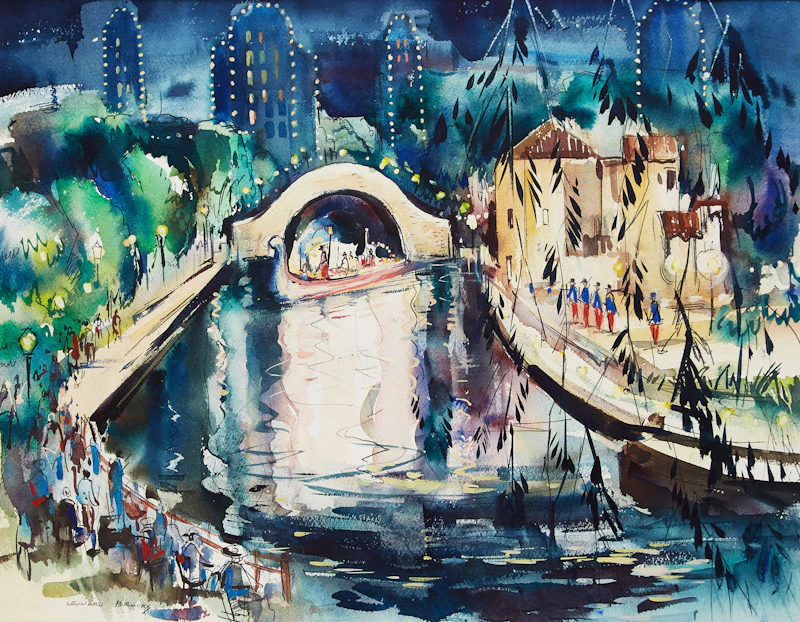 Evening on the Canal  by Frank Leonard Brooks