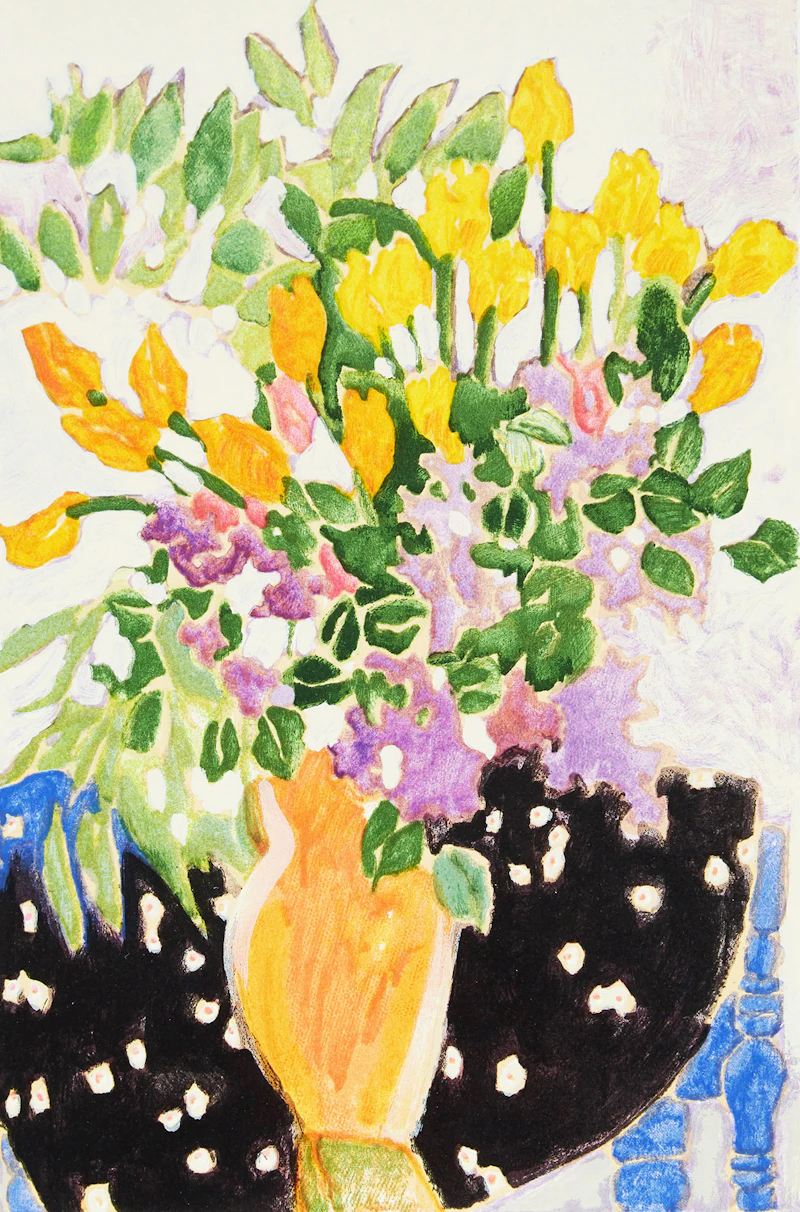 Tulipes et lilacs by Claude A. Simard
