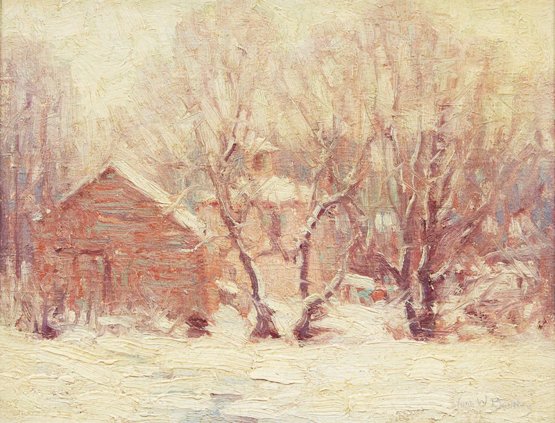Home in Winter by John William Bentley