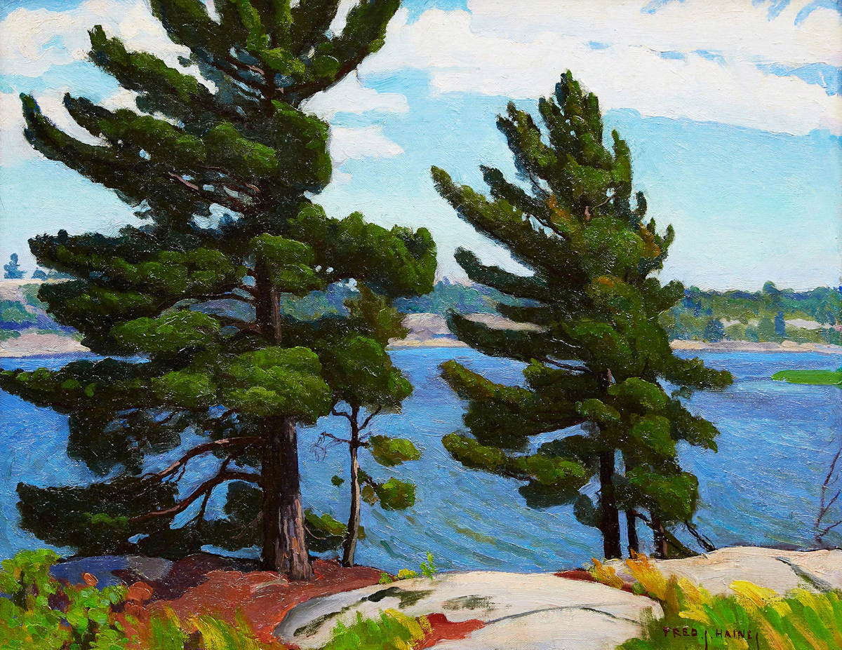 Frederick Stanley Haines, End of ‘Kantok’ Island, Wanapetei Bay , oil on canvas board