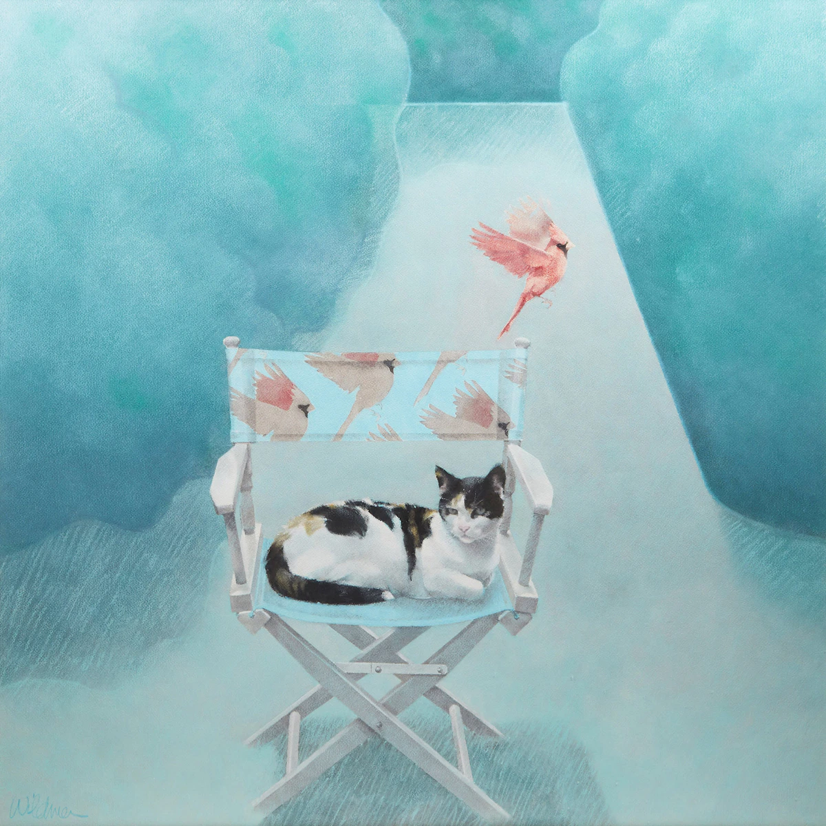 Sally Wildman, An Old Cat Dreams, watercolour