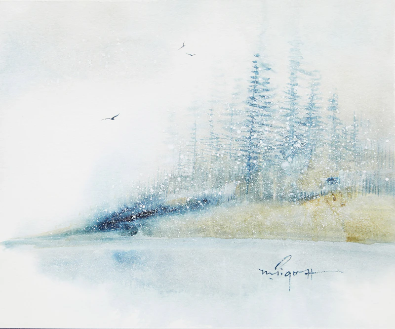 Marjorie Pigott, Winter Series #1, watercolour