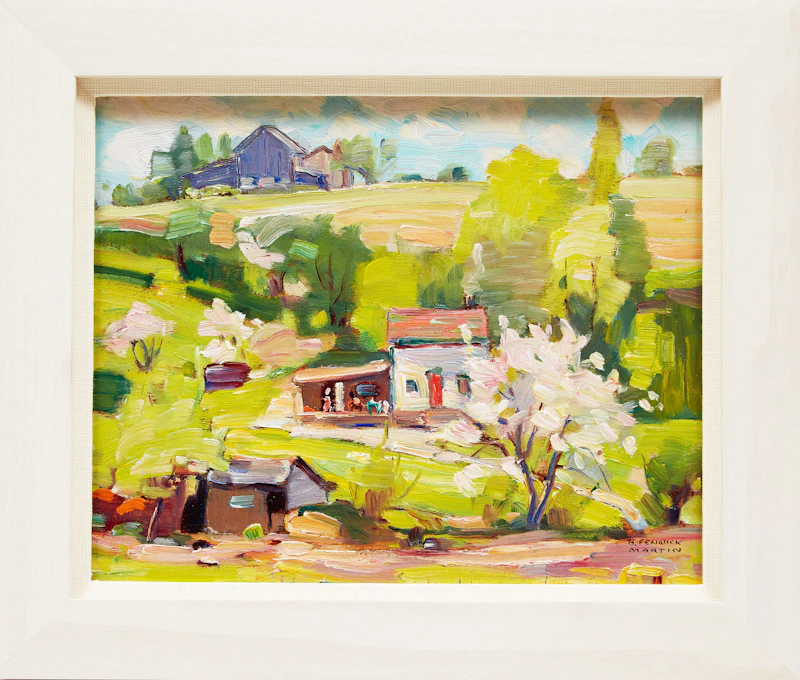 Bernice Fenwick Martin, Summer Landscape with House, oil on board - view 2