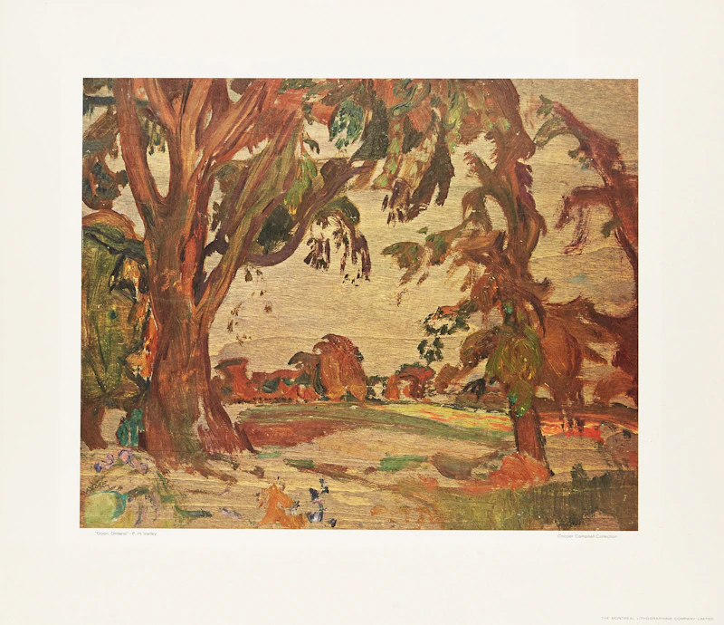 Frederick Horsman Varley, Doon, Ontario; Tree Pattern, Kootenay Lake, B.C.; Mists over Lyon, B.C.; Mountain Portage; Dead Tree, Garibaldi Park; The Lions, B.C., 6 colour lithographs - view 3