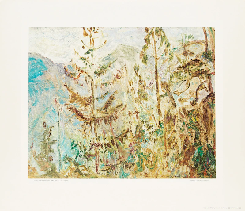 Frederick Horsman Varley, Doon, Ontario; Tree Pattern, Kootenay Lake, B.C.; Mists over Lyon, B.C.; Mountain Portage; Dead Tree, Garibaldi Park; The Lions, B.C., 6 colour lithographs - view 5