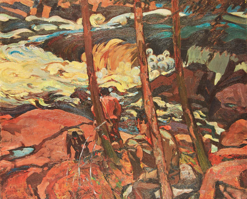 Frederick Horsman Varley, Doon, Ontario; Tree Pattern, Kootenay Lake, B.C.; Mists over Lyon, B.C.; Mountain Portage; Dead Tree, Garibaldi Park; The Lions, B.C., 6 colour lithographs - view 8