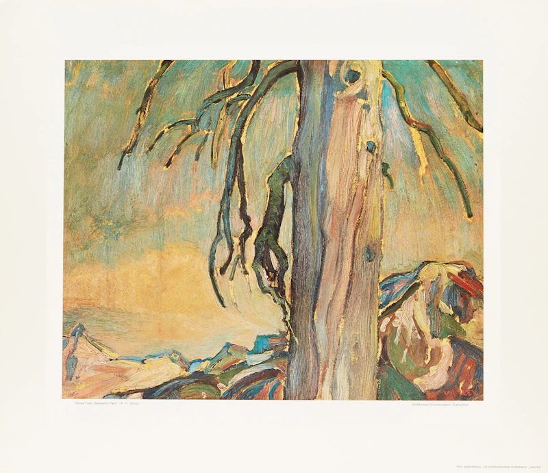 Frederick Horsman Varley, Doon, Ontario; Tree Pattern, Kootenay Lake, B.C.; Mists over Lyon, B.C.; Mountain Portage; Dead Tree, Garibaldi Park; The Lions, B.C., 6 colour lithographs - view 11