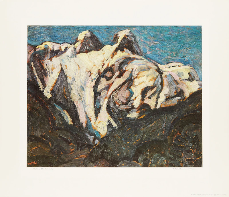 Frederick Horsman Varley, Doon, Ontario; Tree Pattern, Kootenay Lake, B.C.; Mists over Lyon, B.C.; Mountain Portage; Dead Tree, Garibaldi Park; The Lions, B.C., 6 colour lithographs - view 13