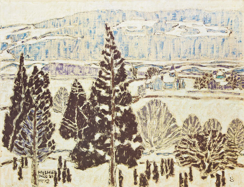 David Brown Milne, Relaxation; Lillies; From the Routing House; Haystack; Adirondack Camp; Boston Corners, 6 colour lithographs - view 6