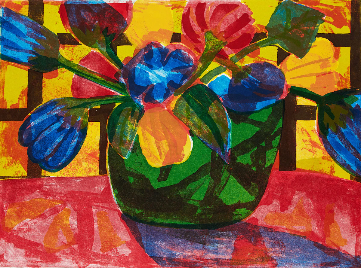 John Harold Thomas Snow, Castro Verde; Still Life Blue Flowers; Poster, three colour lithographs