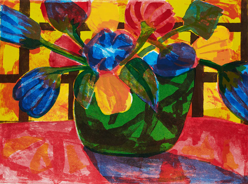 John Harold Thomas Snow, Castro Verde; Still Life Blue Flowers; Poster, three colour lithographs