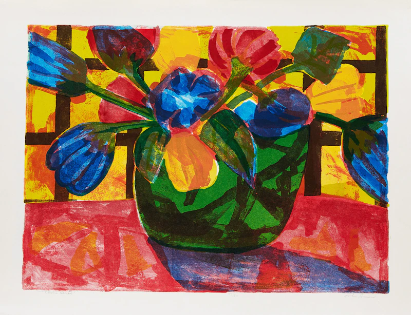 John Harold Thomas Snow, Castro Verde; Still Life Blue Flowers; Poster, three colour lithographs - view 2