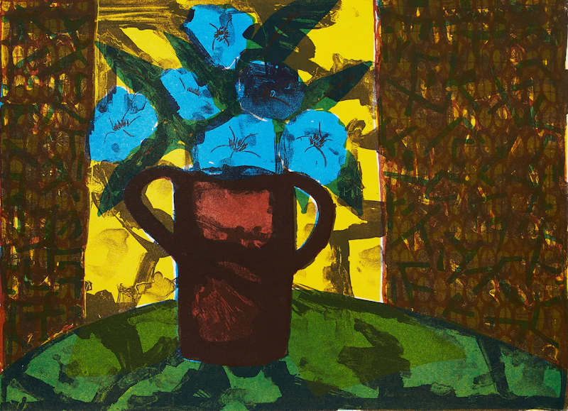 John Harold Thomas Snow, Castro Verde; Still Life Blue Flowers; Poster, three colour lithographs - view 4