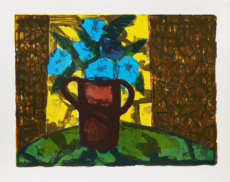 John Harold Thomas Snow, Castro Verde; Still Life Blue Flowers; Poster, three colour lithographs - view 5