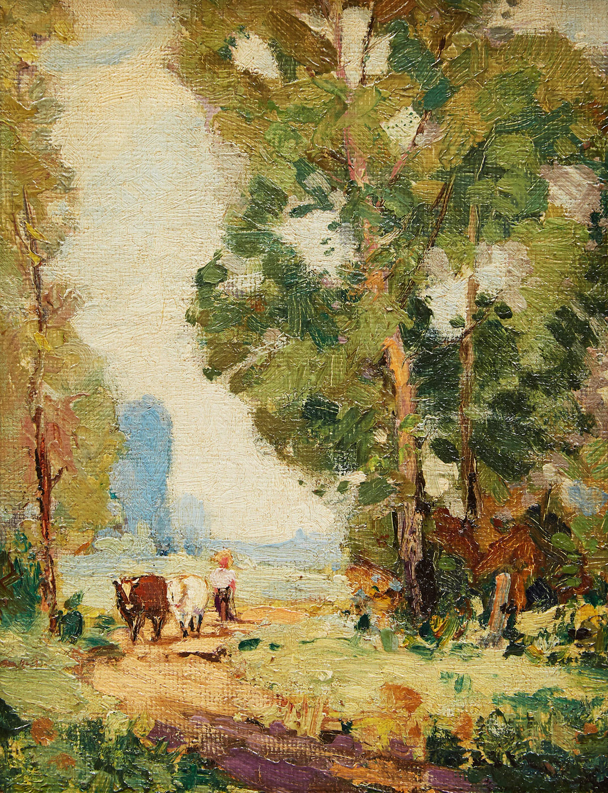 George Henry Griffin, Bringing the Cows Home, oil on canvas