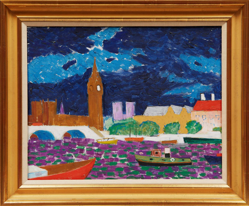 Paul Duval, Europe at Night , oil on canvas - view 2
