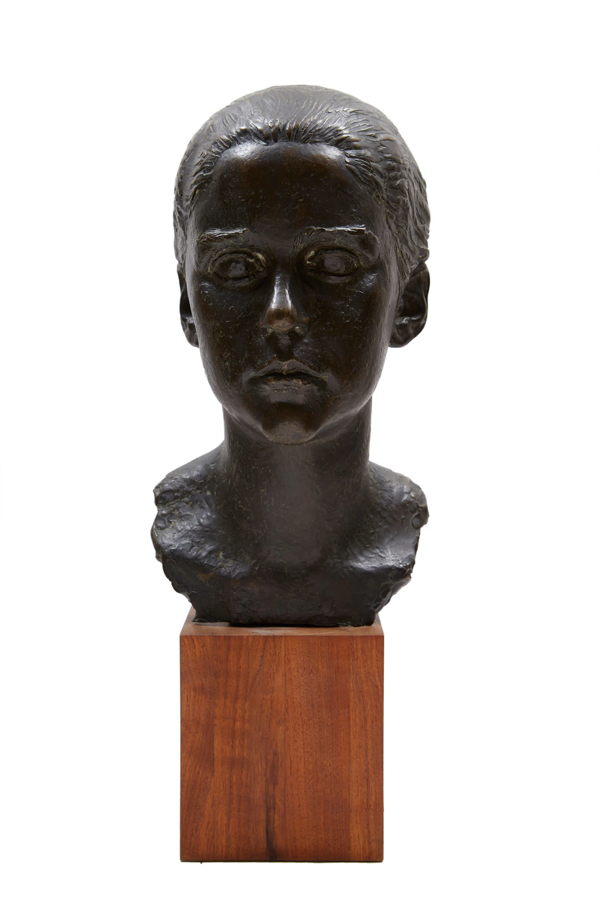 Leo Mol, Ellen Paterson (Helen), bronze on a wooden base, 1967