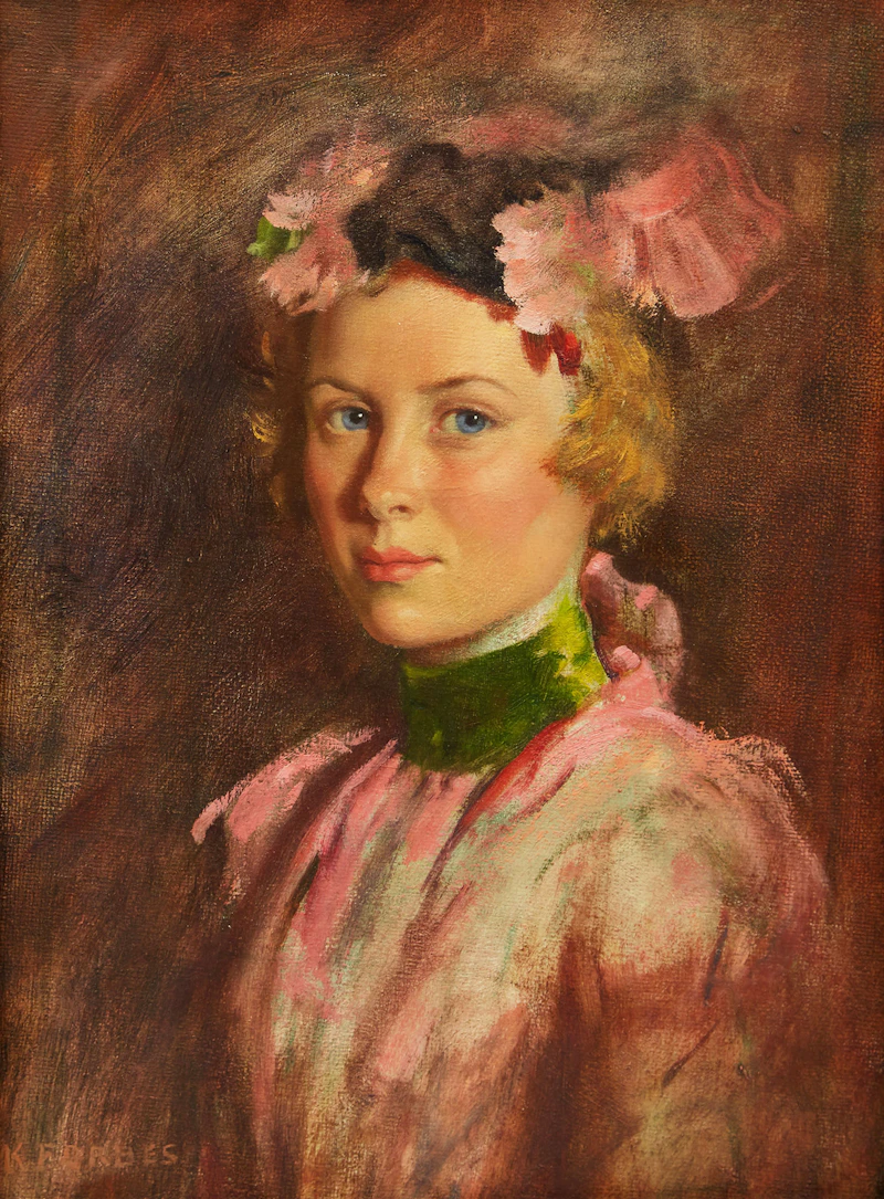 Portrait of a Young Girl  by Kenneth Keith Forbes