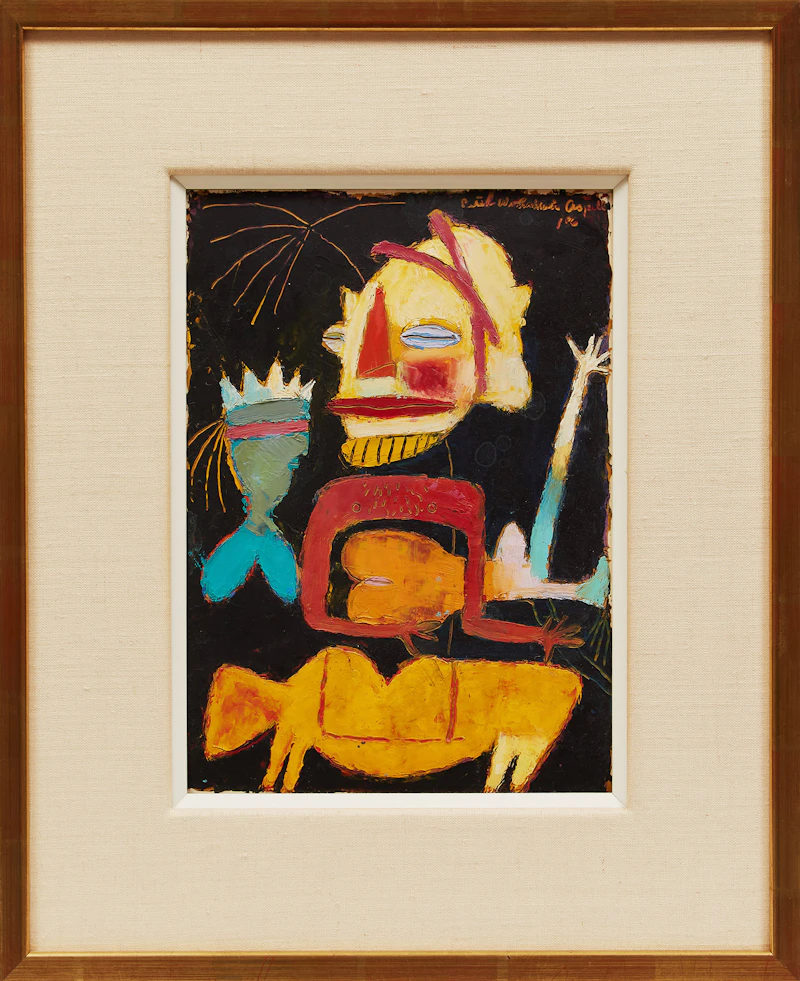 Peter Aspell, The Lustful King , oil on card, 1986 - view 2