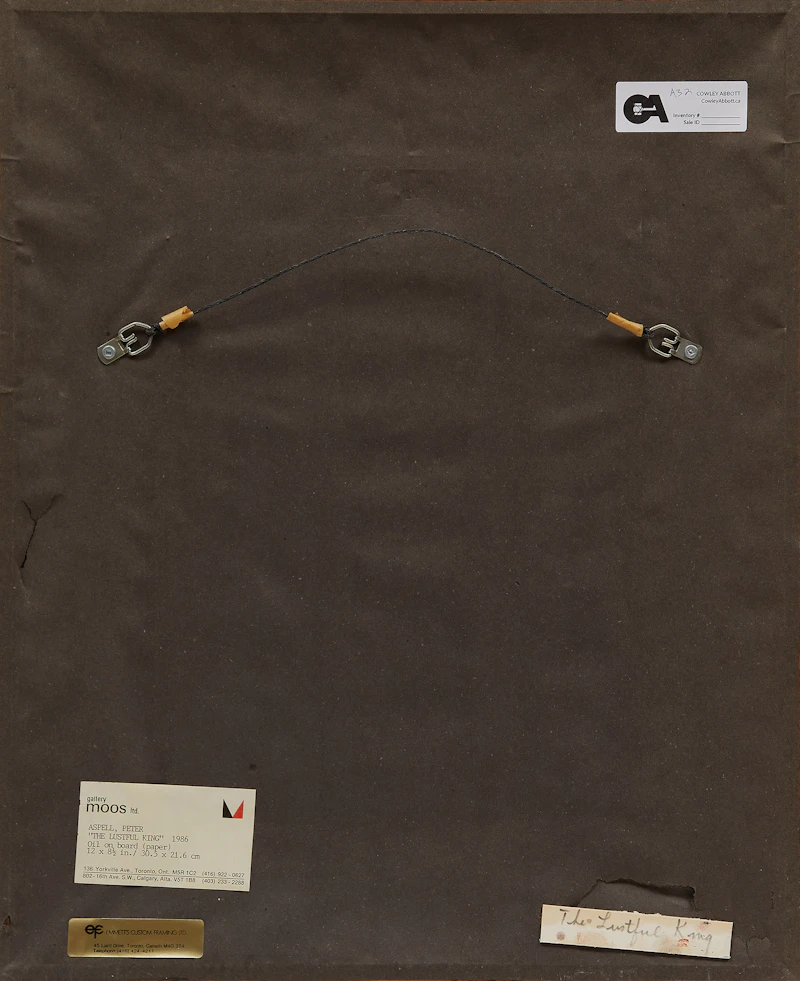 Peter Aspell, The Lustful King , oil on card, 1986 - view 3