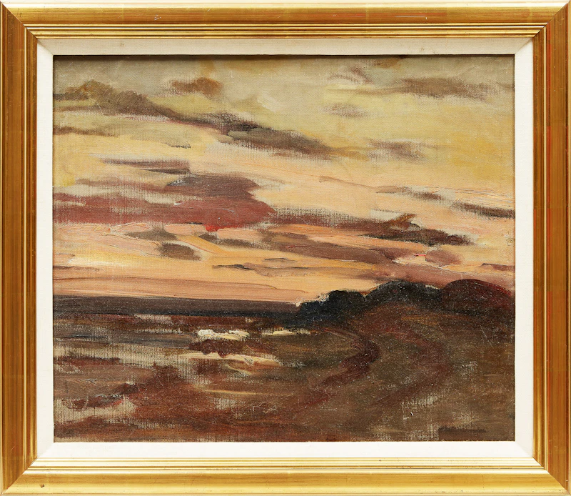 Laura Adeline Muntz Lyall, Coastal Scene, Sunset, 1921, oil on canvas - view 2