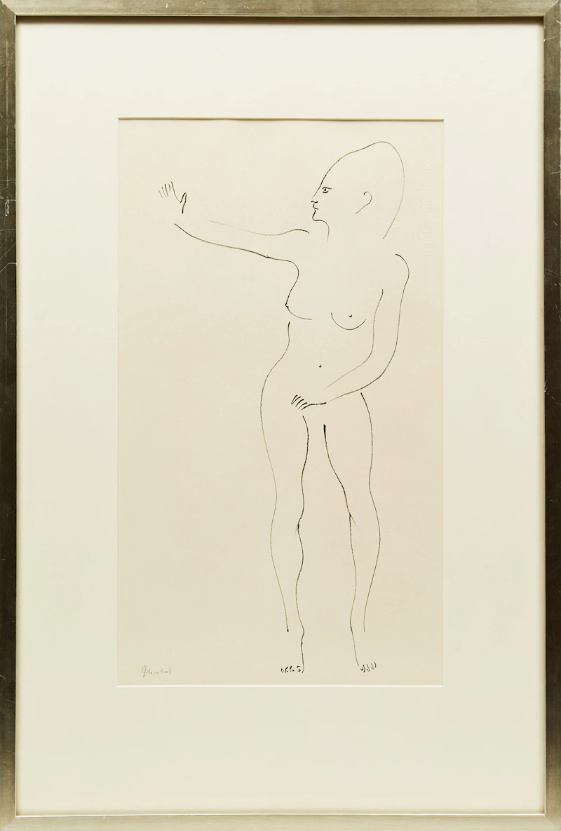 Jack Nichols, Nude Study, ink on paper - view 2