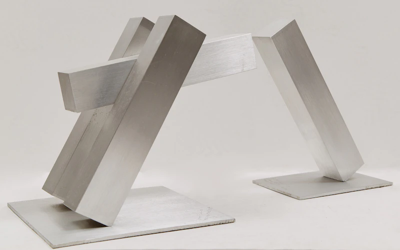 Kosso Eloul, Maquette for “Meeting Place” , aluminum sculpture in two parts and book, 1983 - view 3
