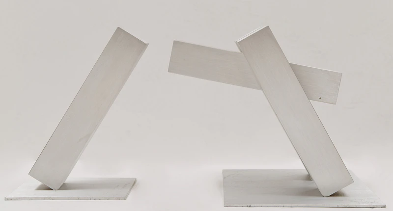 Kosso Eloul, Maquette for “Meeting Place” , aluminum sculpture in two parts and book, 1983 - view 4