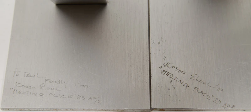 Kosso Eloul, Maquette for “Meeting Place” , aluminum sculpture in two parts and book, 1983 - view 5