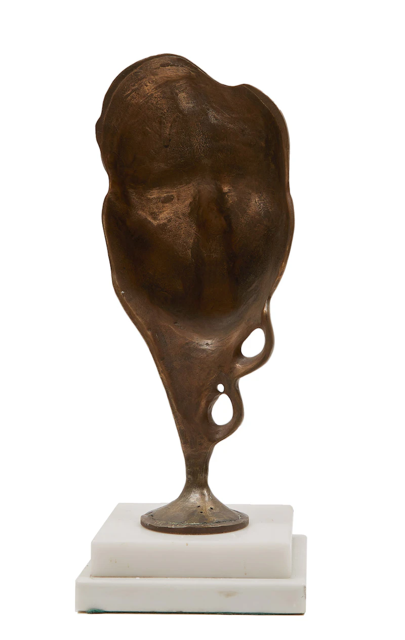 Pat Miele, Mask, bronze on alabaster, 1990 - view 4