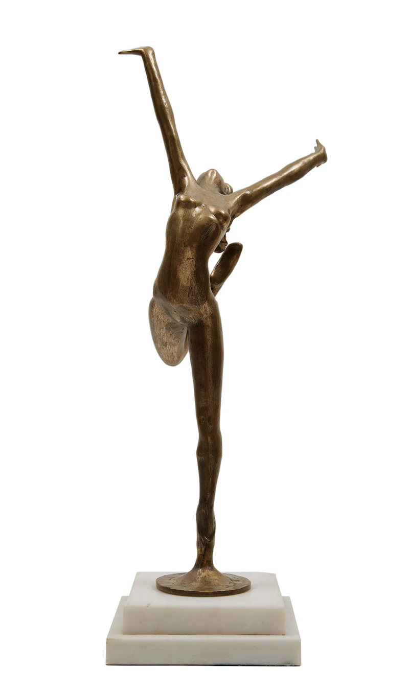 Pat Miele, Dancer , bronze on alabaster, 1990 - view 2