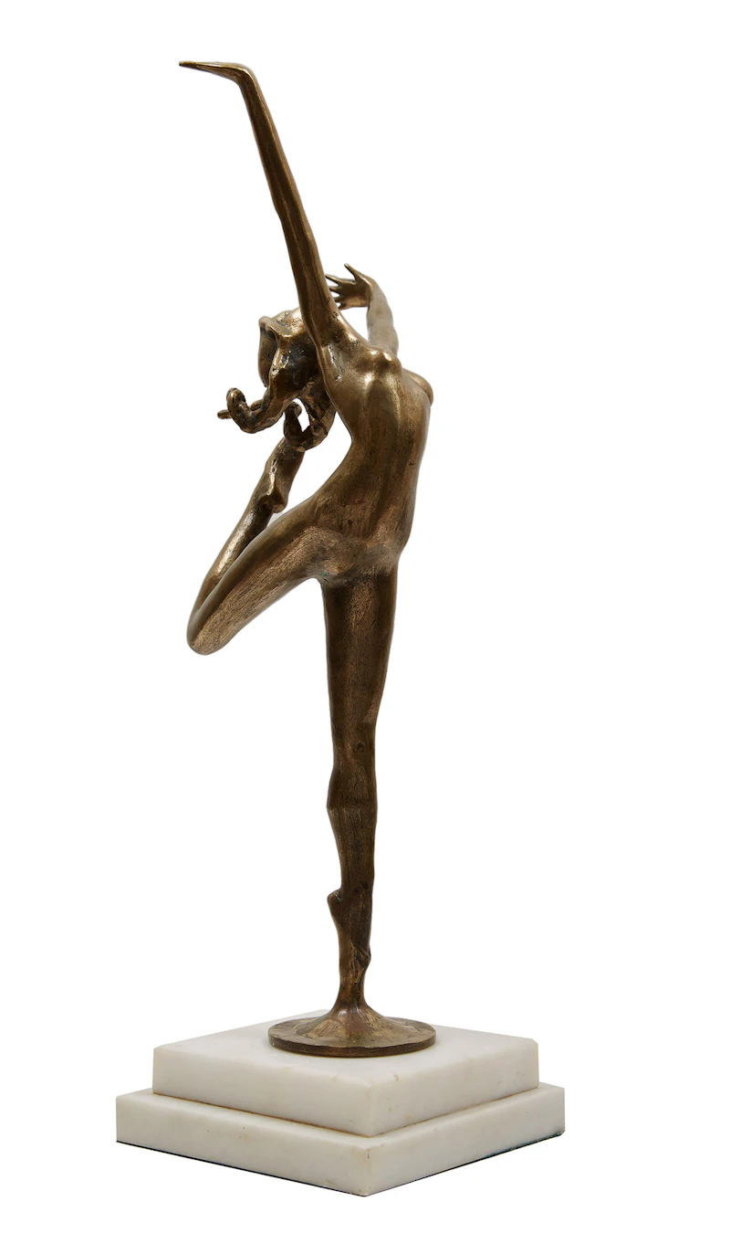 Pat Miele, Dancer , bronze on alabaster, 1990 - view 3